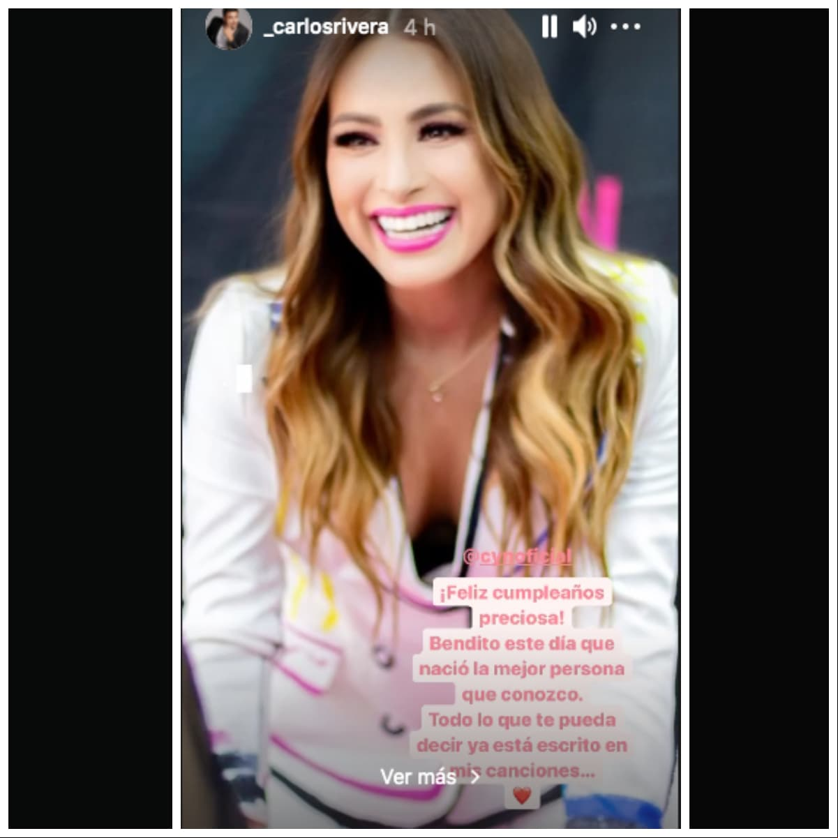 Carlos Rivera presume foto de su novia Cynthia Rodríguez en Instagram