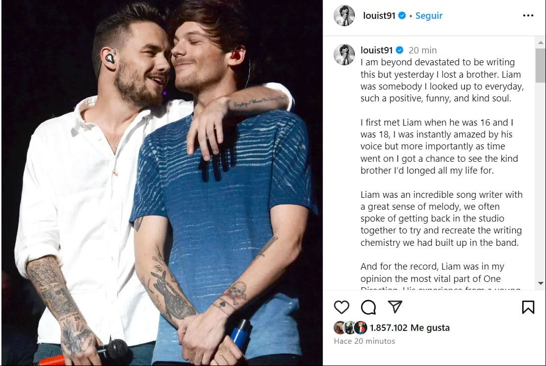Captura Instagram Louis Tomlinson