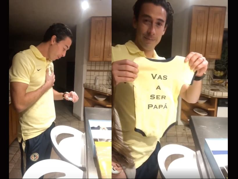 Un día después, la presentadora compartió un clip de la reacción de su esposo cuando le dio la gran noticia. “El 27 de febrero fue un día muy especial ya que @oscarfcofabela1 paró un penal y le dio el pase al Club América para cuartos de final en la Concachampions y ese día decidí darle la sorpresa que sería papá. Te amo y estoy segura que seremos unos papás increíbles”, precisó.