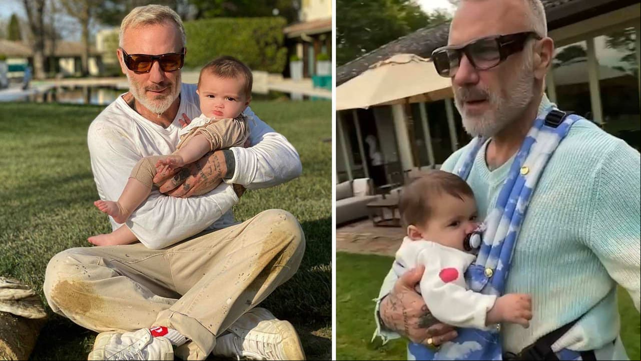 Gianluca Vacchi reaparece en redes y le da un tierno mensaje de amor a su bebita Blu Jerusalema
