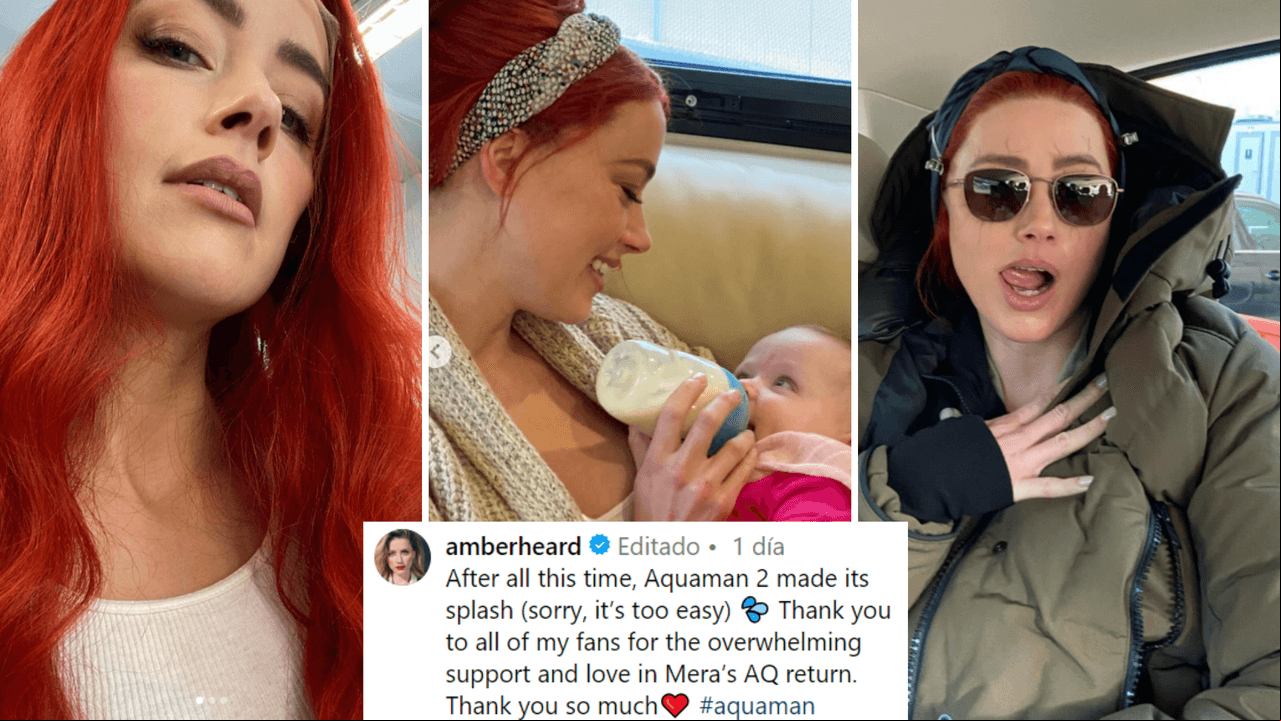 Tras estreno de ‘Aquaman 2’, Amber Heard agradece a sus fans por el apoyo al retorno de Mera.