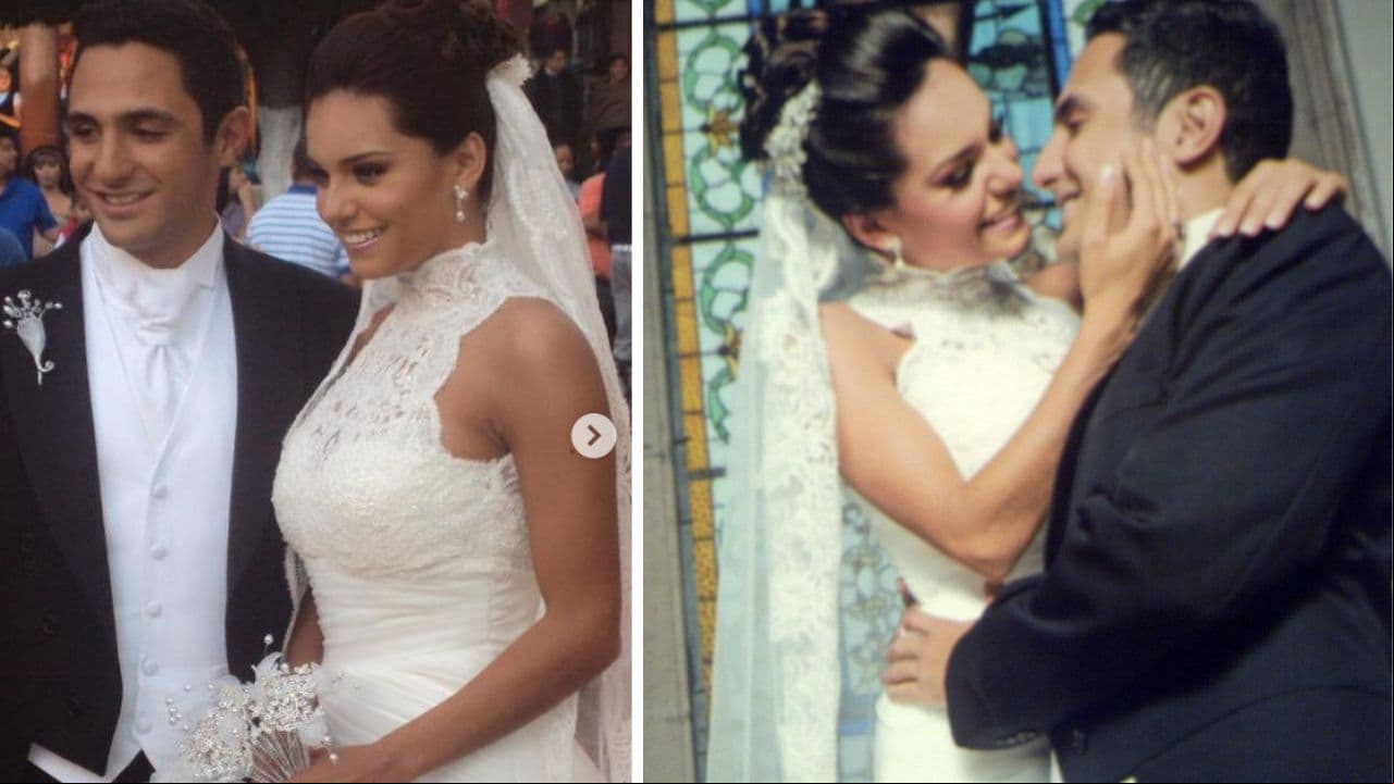 Tania Rincón y el vestido que usó en su boda en 2009