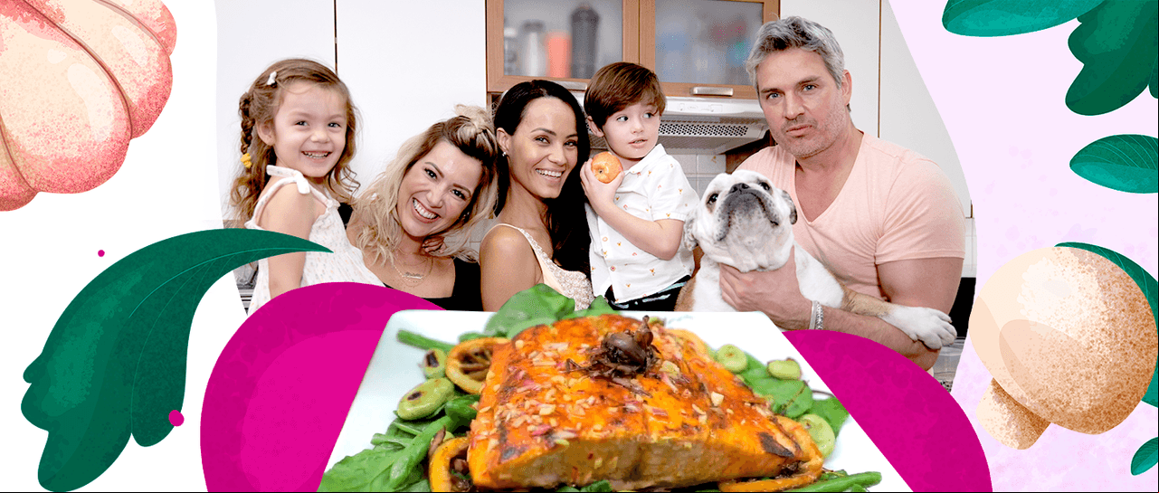 Receta de Pinches famosos: Ramiro y Jessica preparan “Salmón con espinacas"