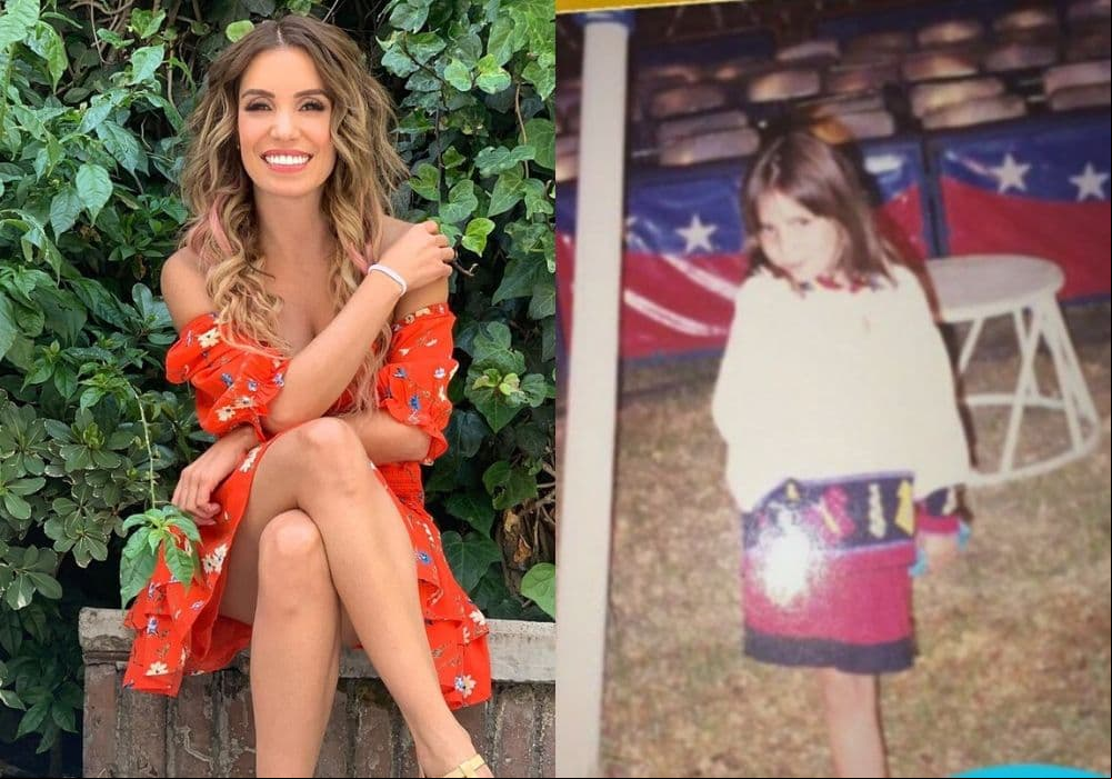 Andrea Escalona compartió en el programa Hoy una foto de su infancia, hecho que su compañero Lambda García aplaudió.