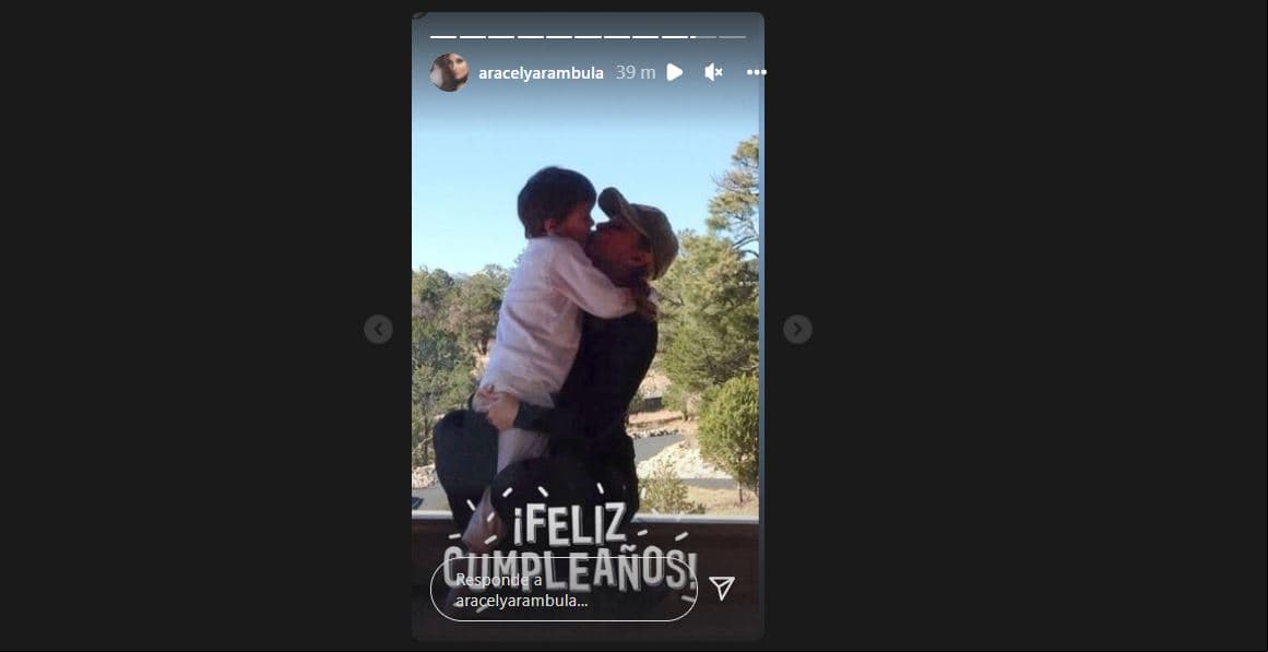 Aracely Arámbula, emotiva, celebra el cumpleaños de su hijo Daniel.