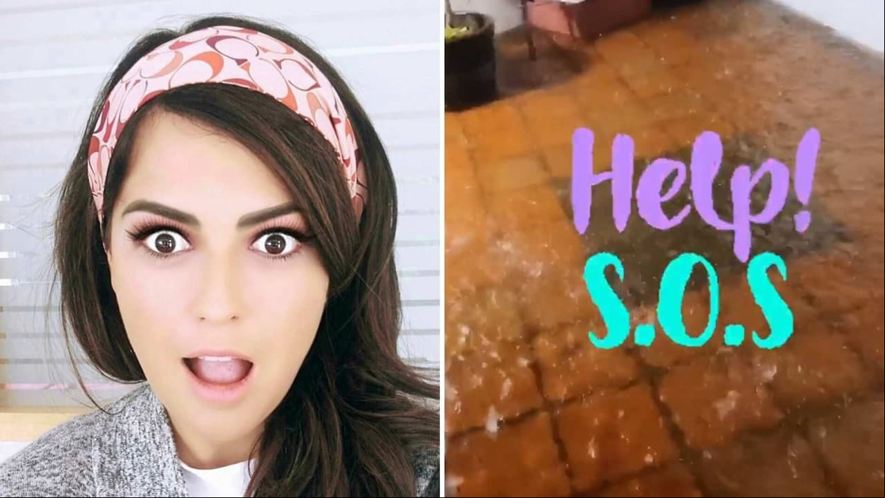 “¡Auxilio!”: Mariana Echeverría muestra los desastres que provocaron las fuertes lluvias en su casa