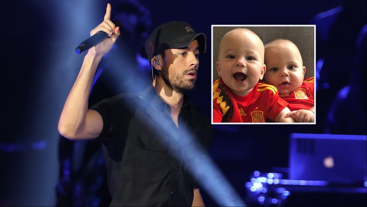 Enrique Iglesias hace reír a sus mellizos en Instagram