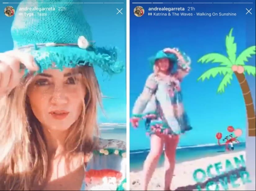 A través de stories, la conductora de Hoy compartió lo bien que la pasó estos días.
