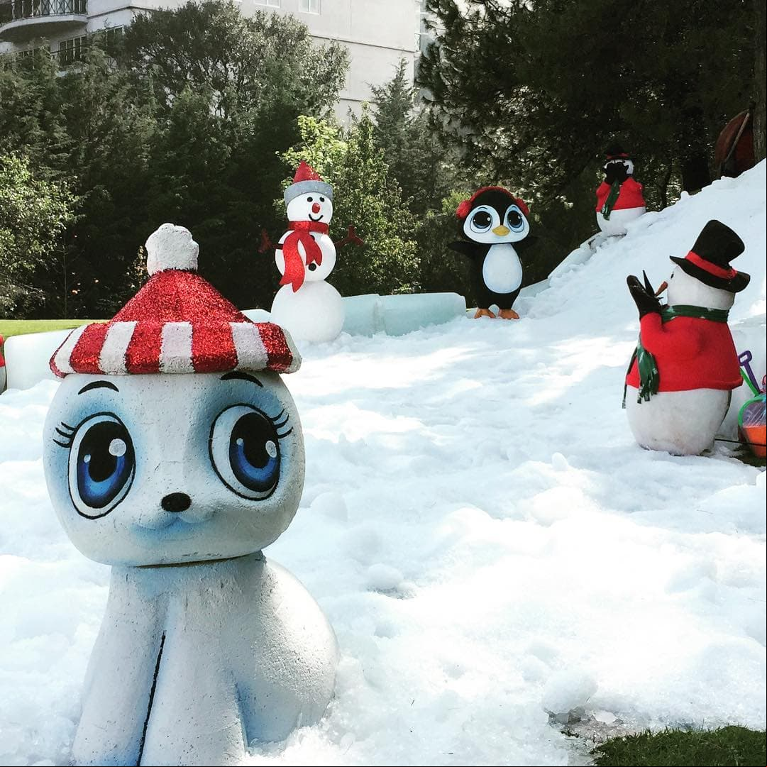 Pam Hermo ha organizado eventos con temática invernal tanto para fiestas navideñas como de cumpleaños.