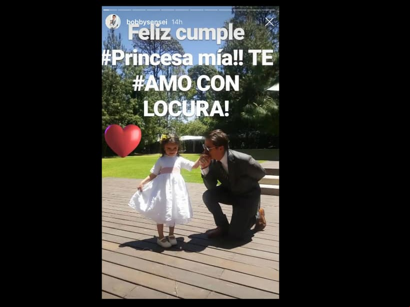 “¡¡Feliz cumple #Princesa mía!! ¡TE #AMO CON LOCURA! #CincoAños De #Risas, de ser tu juguete favorito, de muchas aventuras y #deseos hechos realidad, en especial por la bendición de ser tu papá y por todo tu amor”, expresó en una serie de historias en Instagram.