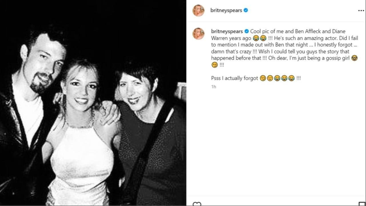 Britney Spears recordó su encuentro con Ben Affleck.