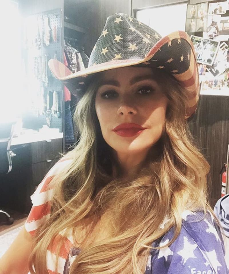 Sofía Vergara en el rodaje de 'Modern Family'