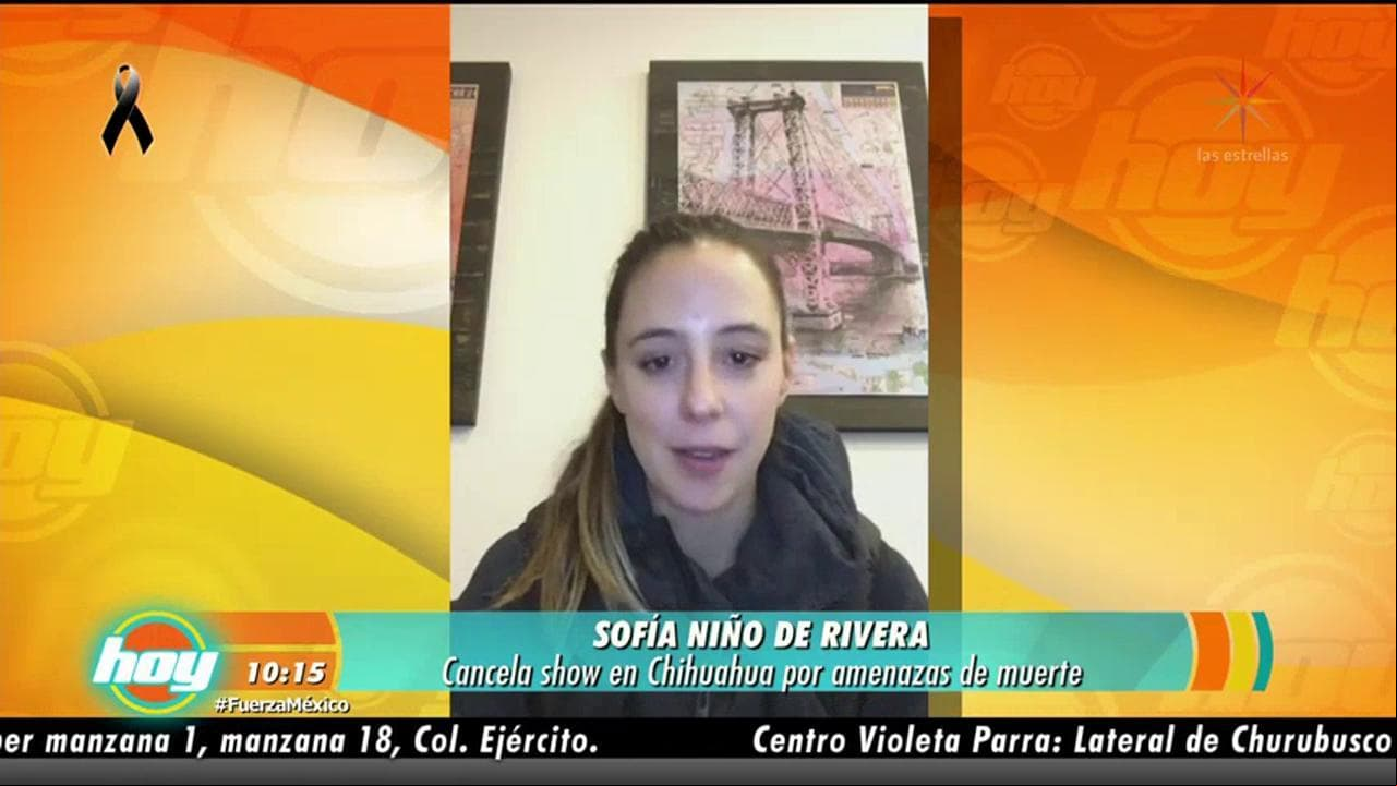 ¡Sofía Niño de Rivera denuncia amenazas!
