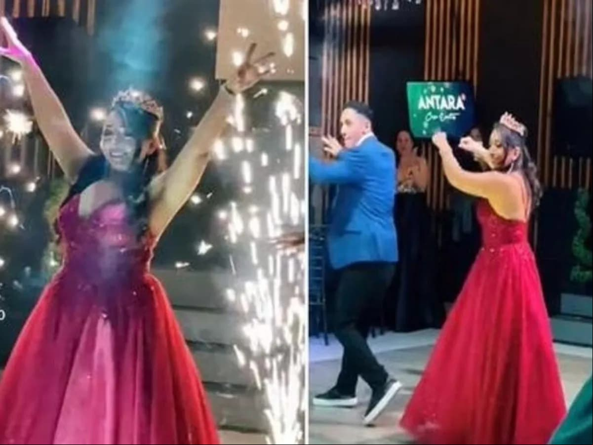 Mujer celebra su cumpleaños con fiesta de XV años