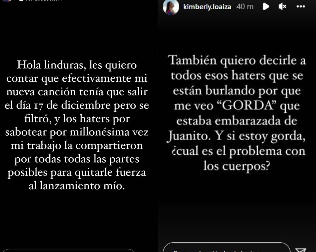 Kimberly Loaiza responde a quienes critican su físico.