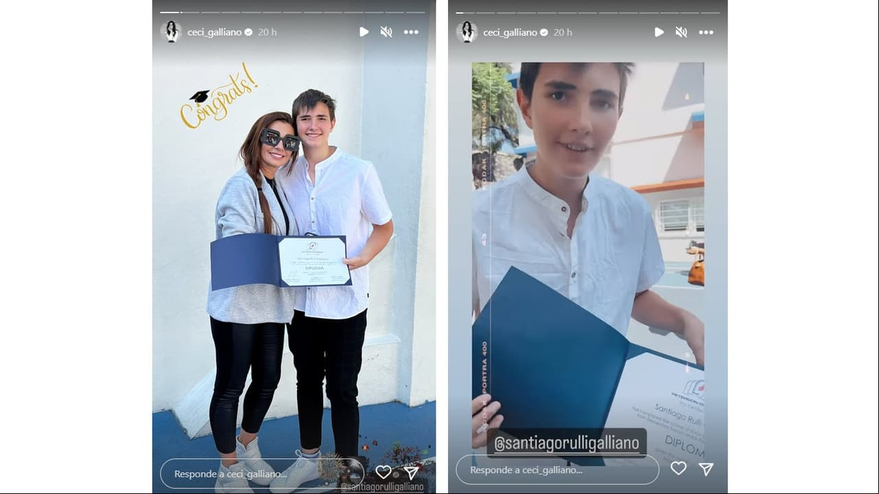 Cecilia Galliano orgullosa de su hijo por su logro académico