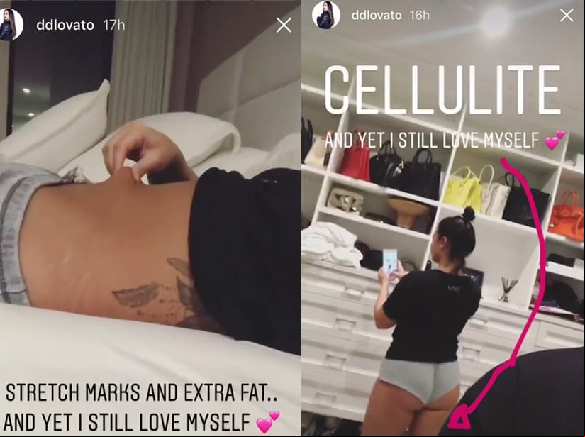 Demi no teme enseñar que tiene estrías y celulitis