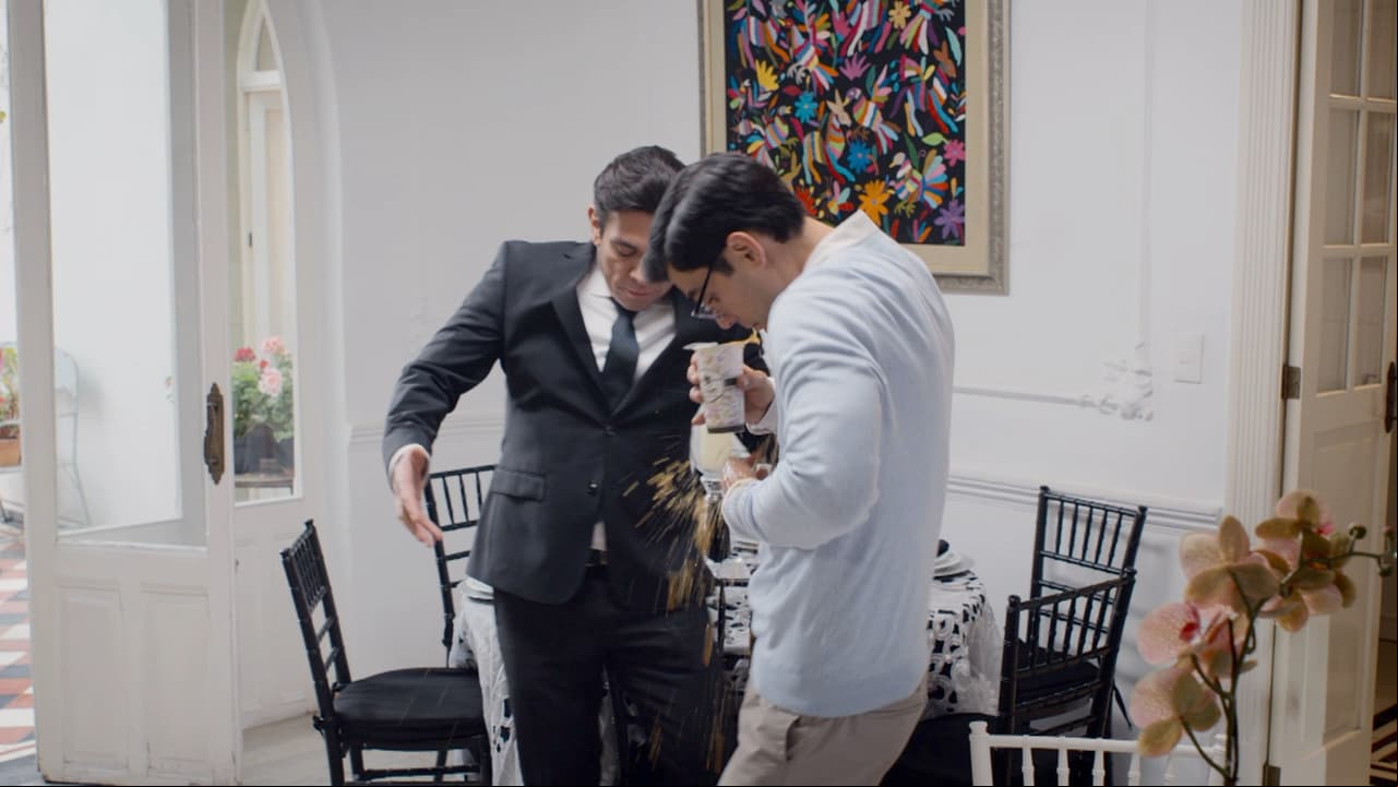 En un día laboral, ‘Samuel’ tropieza con ‘Ernesto’, quien le tira el café en su suéter, luego de presentarse, ‘Gabriela’ logra distraer a su cuñado para que no se entere que ‘Samuel’ es hermano de ‘Pedro’.