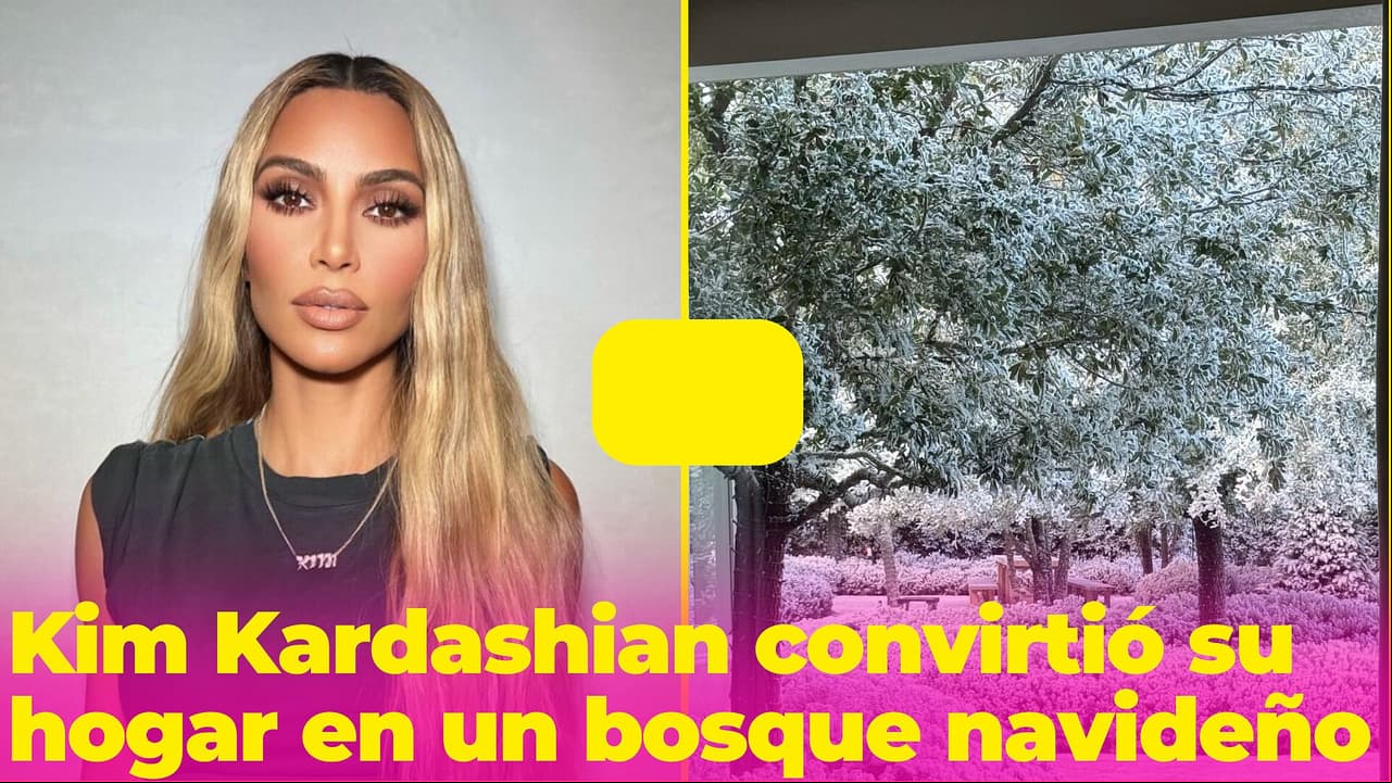 Kim Kardashian convirtió su hogar en un nevado bosque mágico de Navidad