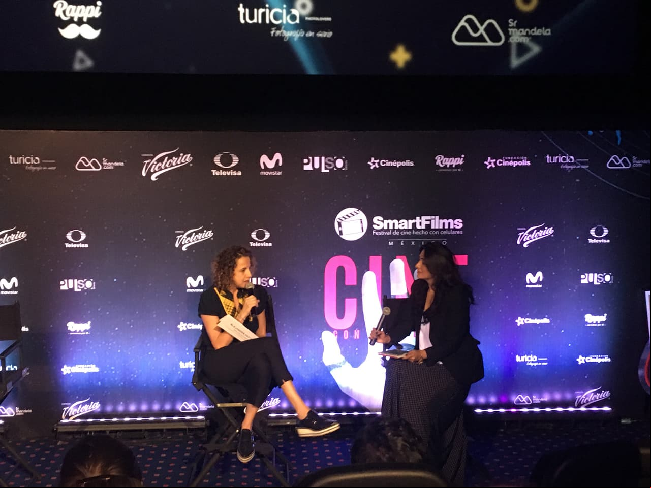 Alejandra Pastrana, Directora de Planeación Estratégica de Televisa, y la actriz Yesenia Valencia