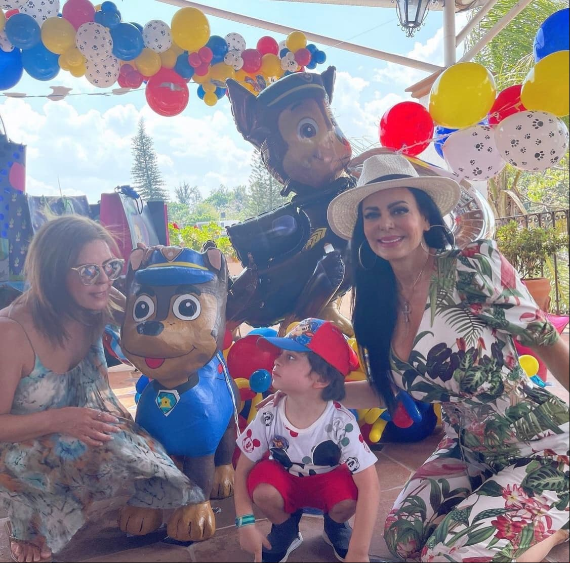 Los personajes que sirvieron para dicha temática fueron los perritos de la serie animada 'Paw Patrol, por lo que los globos y la piñata fueron de estos ejemplares.