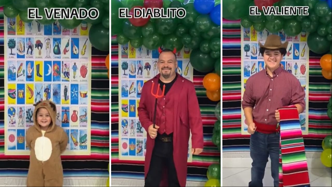 Familia mexicana celebra fiesta con temática de la lotería y disfraces encantan a TikTok
