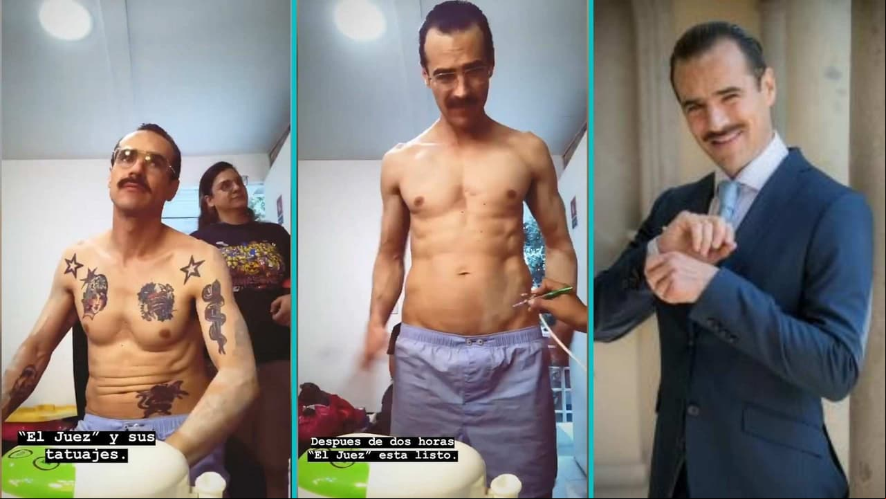 Jorge Poza muestra paso a paso cómo oculta sus tatuajes para su papel en 'Oscuro Deseo'