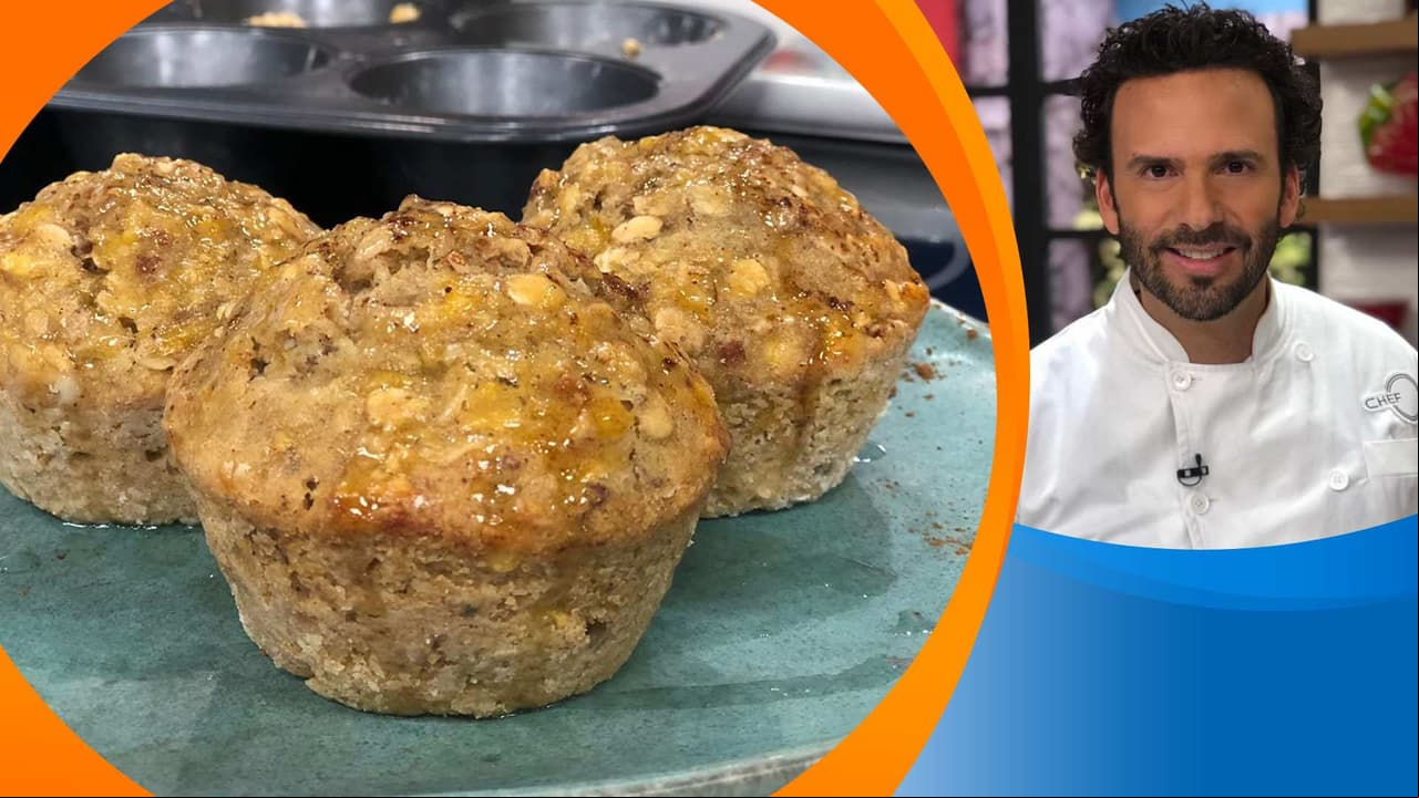Receta; Muffins de plátano