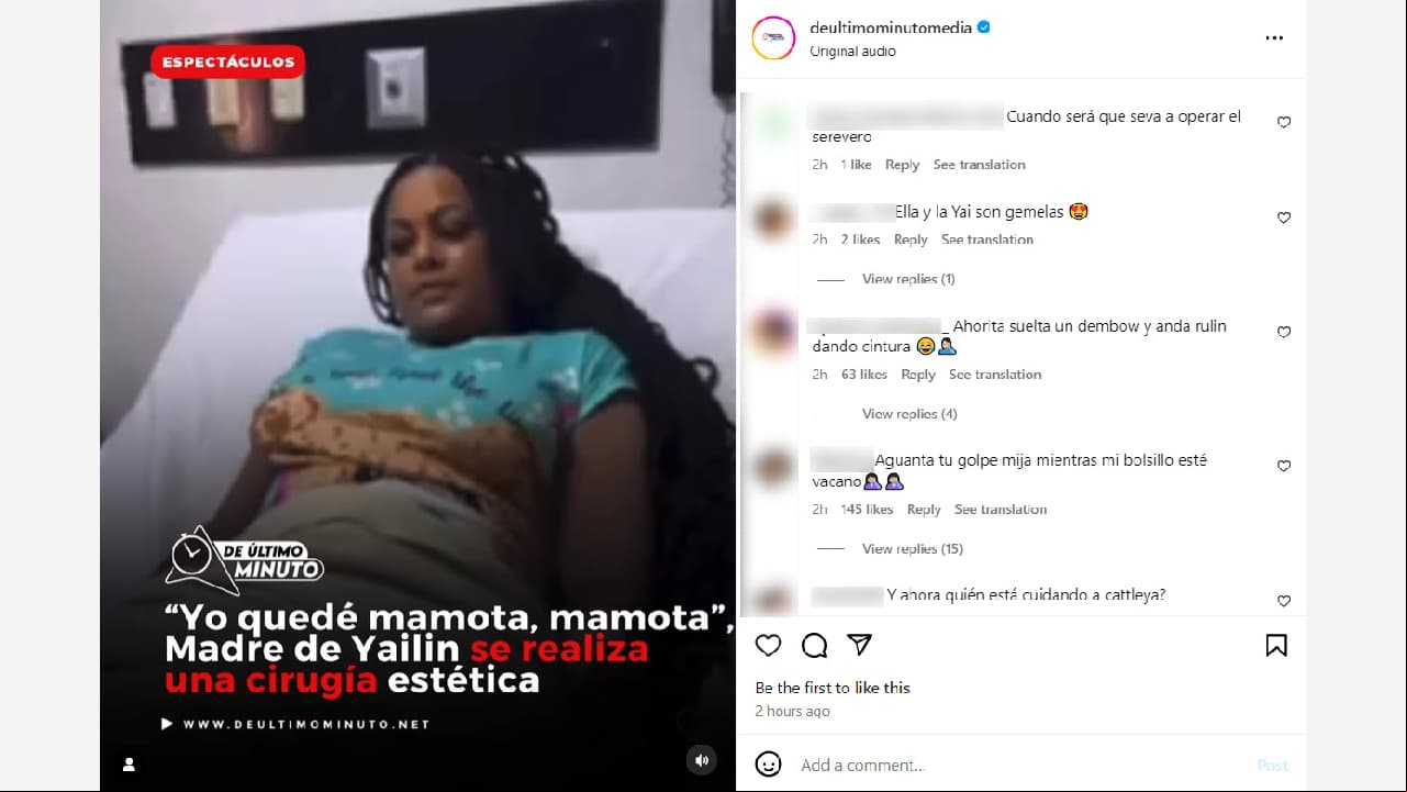Wanda Díaz desde el hospital