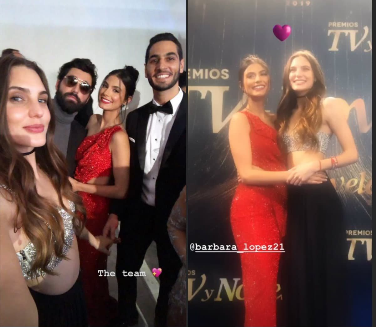 Bárbara López y Macarena Achaga posaron en Premios TVyNovelas