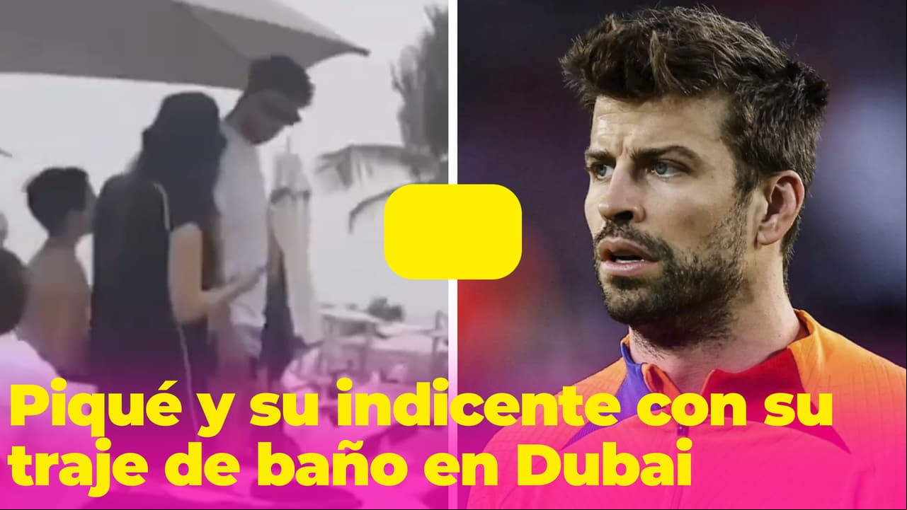 Gerard Piqué tuvo un pequeño desliz con su traje de baño en sus vacaciones en Dubai