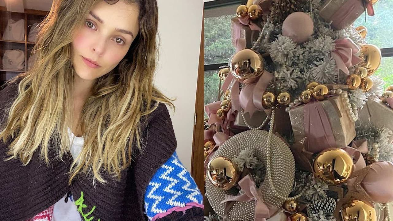 Grettell Valdez presume cada detalle de su enorme árbol de Navidad