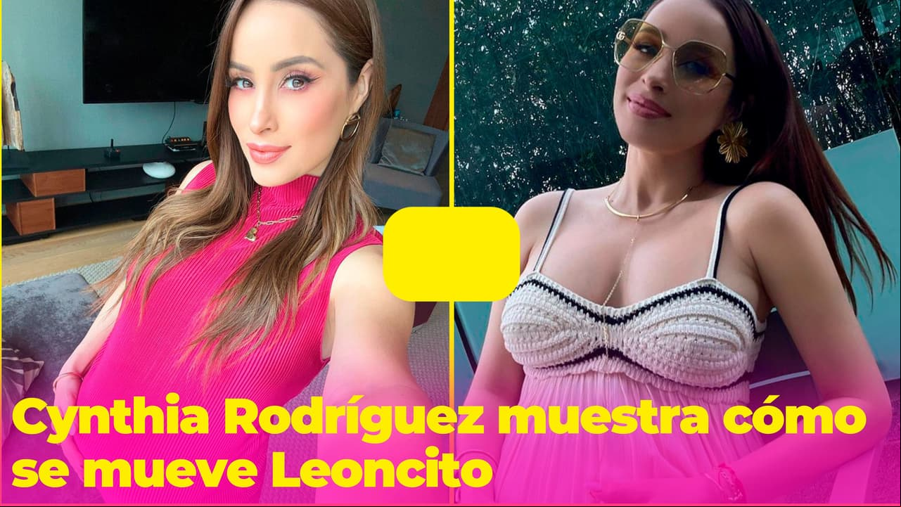 Cynthia Rodríguez mostró cómo se mueve León en su pancita y dijo cuánto pesa: "Es un bebote"