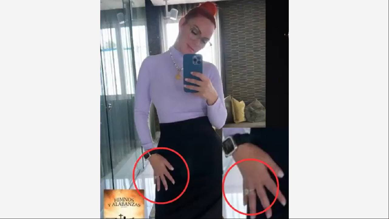 Mireddys usa el anillo de matrimonio