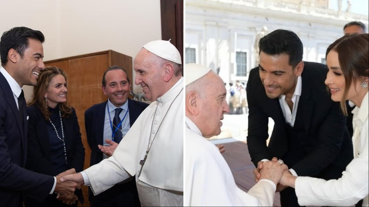 Carlos conoció al Papa Francisco en México y coincidieron nuevamente en el Vaticano
