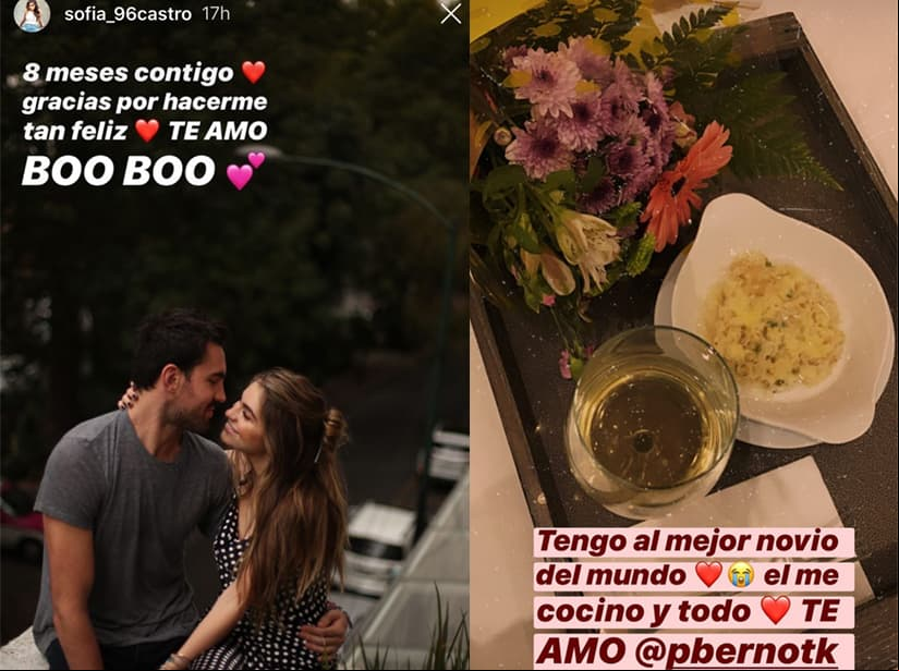 Sofía Castro celebra su aniversario con su novio