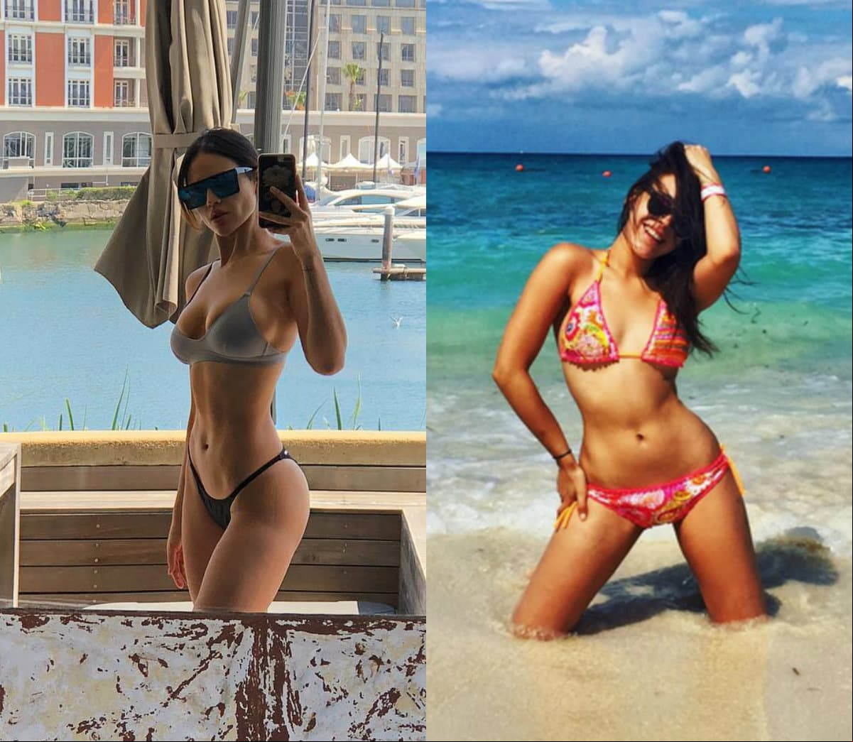 Tras especulaciones de cirugías plásticas, Eiza González y Danna Paola se enfrentan en una atrevida guerra de bikinis