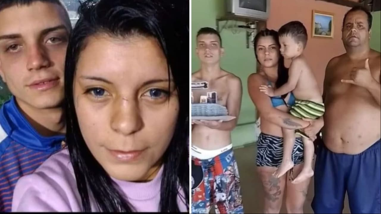 Camila Oliveria, su esposo y su papá