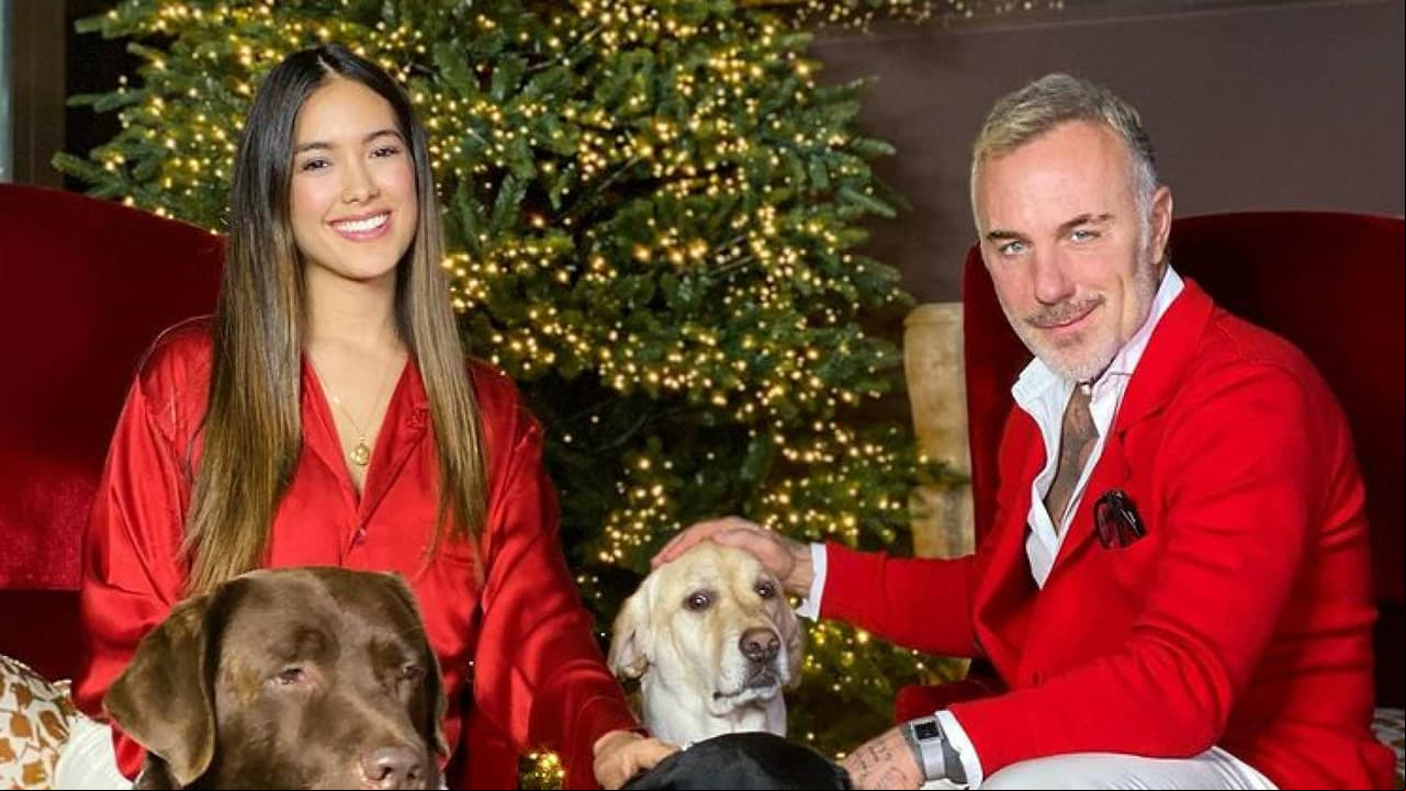 Gianluca Vacchi y Sharon Fonseca presumen su lujoso árbol: “Emocionados por esta Navidad”
