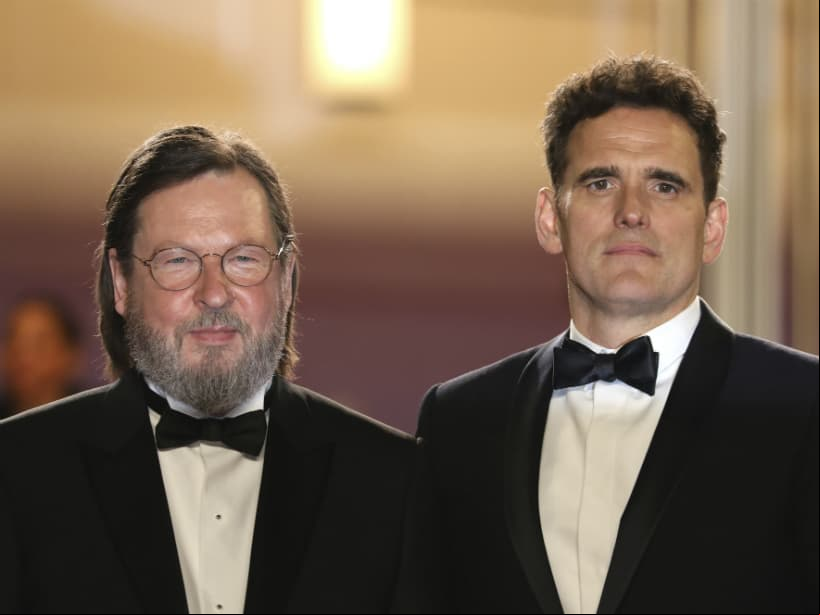 Lars von Trier y el protagonista Matt Dillon durante la premiere en el Festival de cine de Cannes.