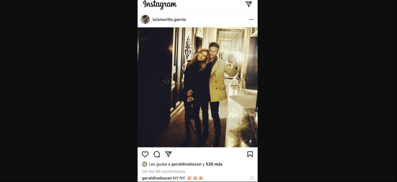 Geraldine Bazán también reaccionó a la reciente fotografía que su novio publicó