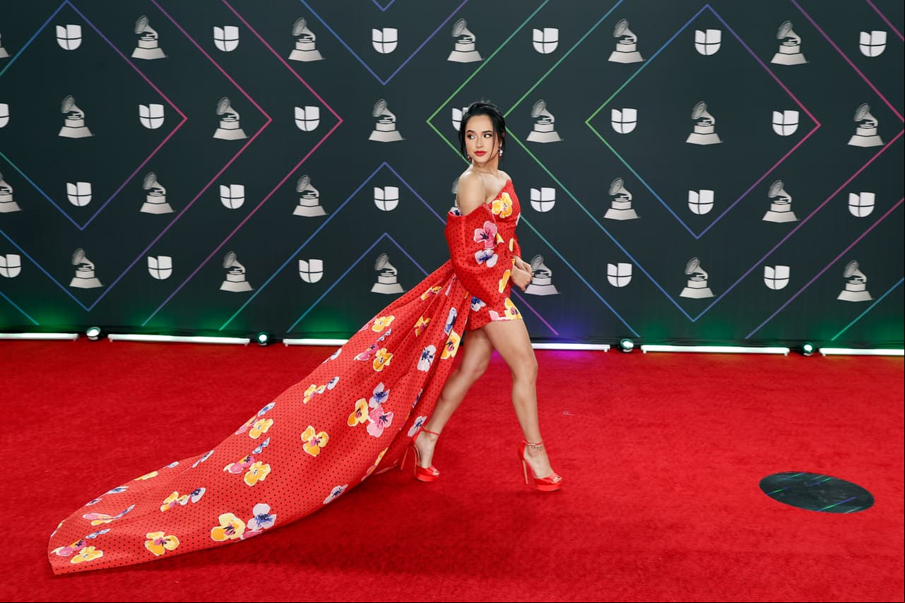 LAS VEGAS, NEVADA - NOVEMBER 18: Becky G attends The 22nd Annual Latin GRAMMY Awards at MGM Grand Garden Arena on November 18, 2021 in Las Vegas, Nevada. (Photo by Arturo Holmes/Getty Images)