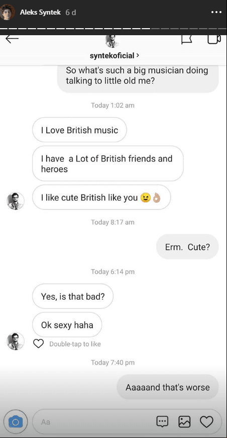 Primera parte de la conversación de Syntek con un supuesto adolescente inglés