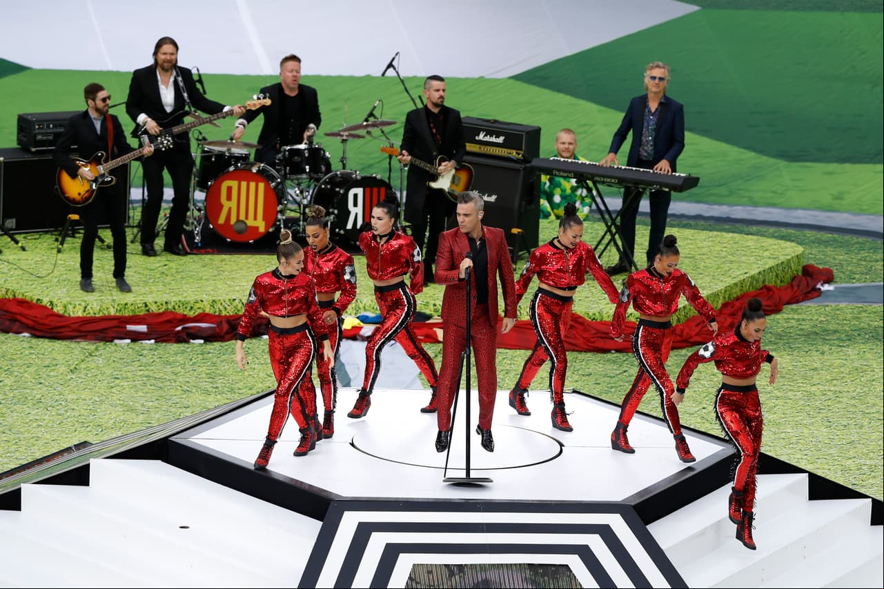 Robbie Williams le pone sabor a la inauguración del Mundial Rusia 2018