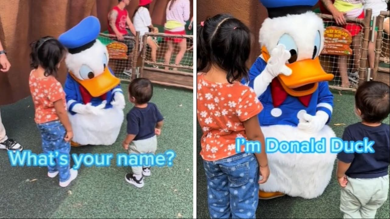 Pato Donald se comunica con dos niños sordos en legua de señas y video provoca lágrimas en TikTok