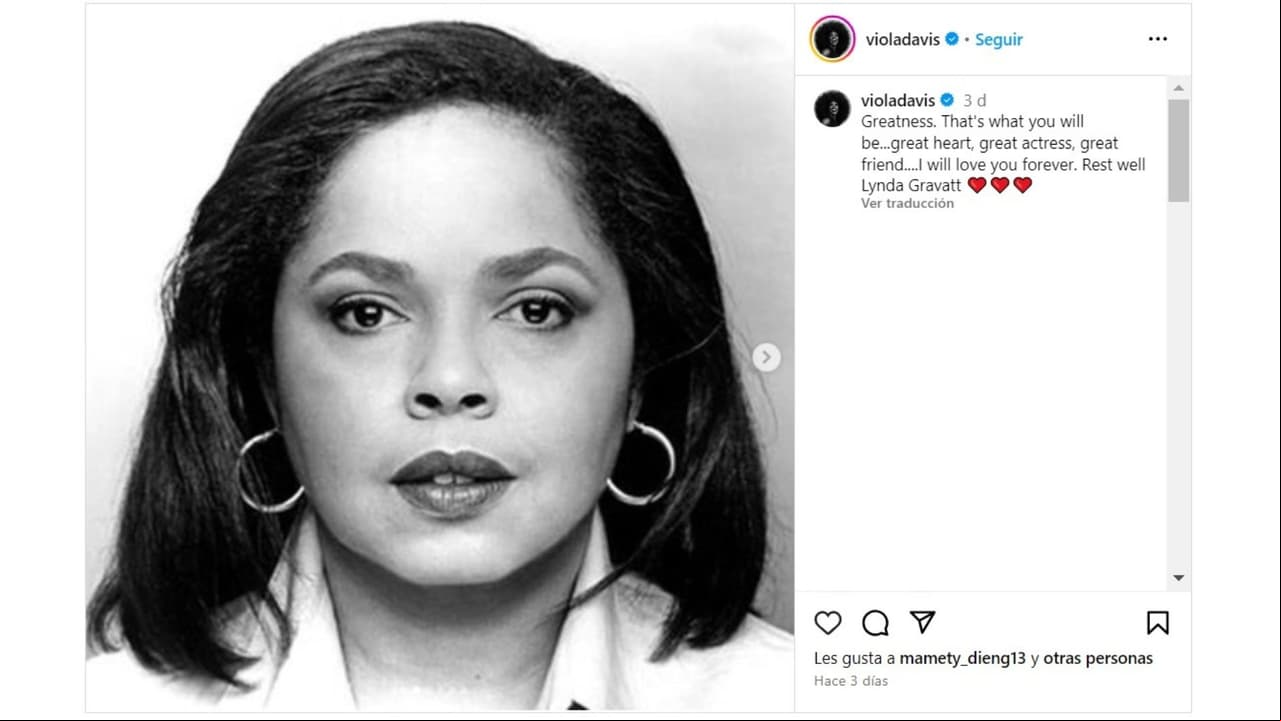 Viola Davis despidió a Lynda Gravátt.