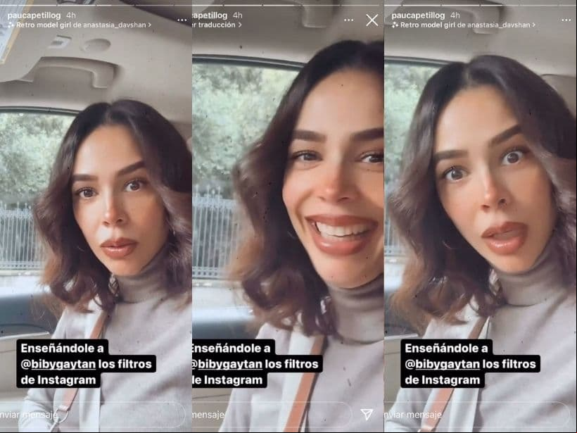Biby Gaytán sorprendida por cómo se ve con filtro.