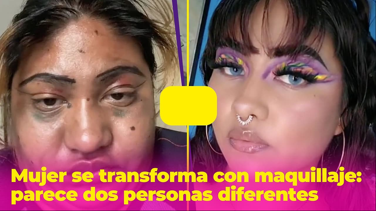 Mujer se transforma completamente con maquillaje: parece dos personas diferentes
