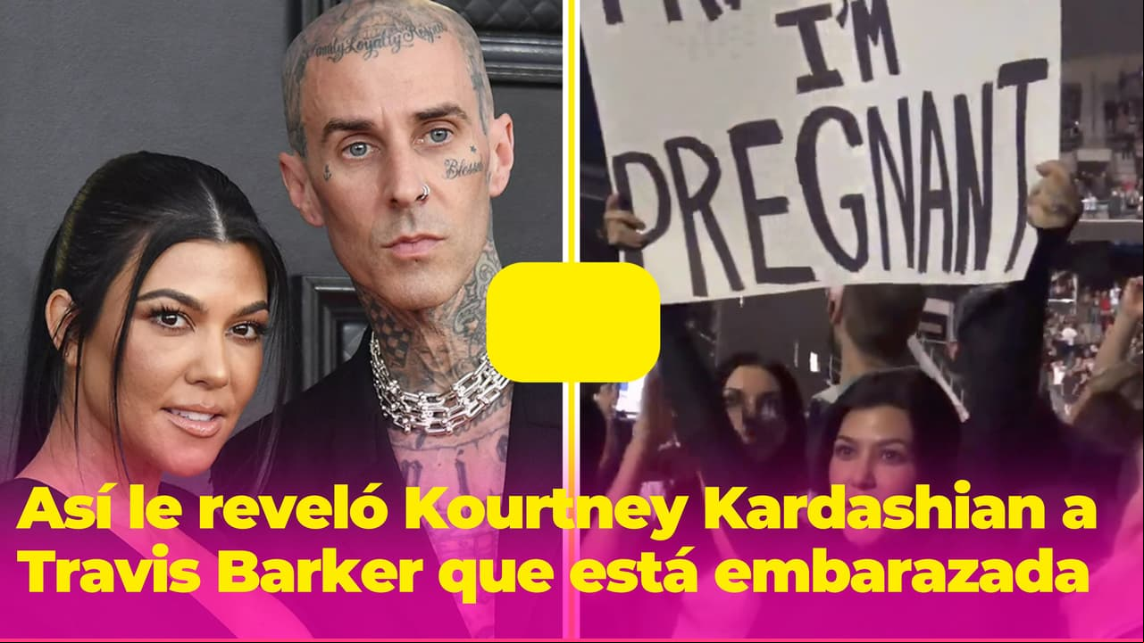 Como una fan, Kourtney Kardashian le informa a Travis Barker su embarazo en pleno concierto