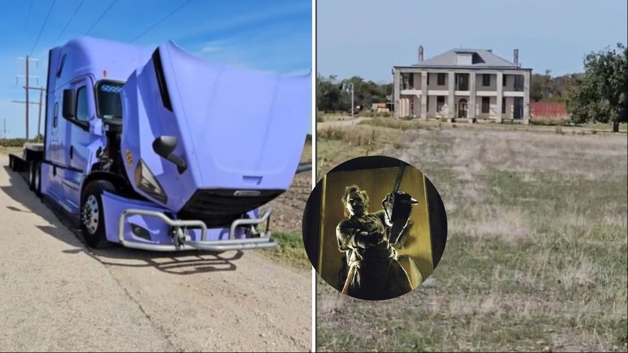 Tráiler se avería frente a la casa de La masacre en Texas y lo que el chofer ve aterroriza TikTok